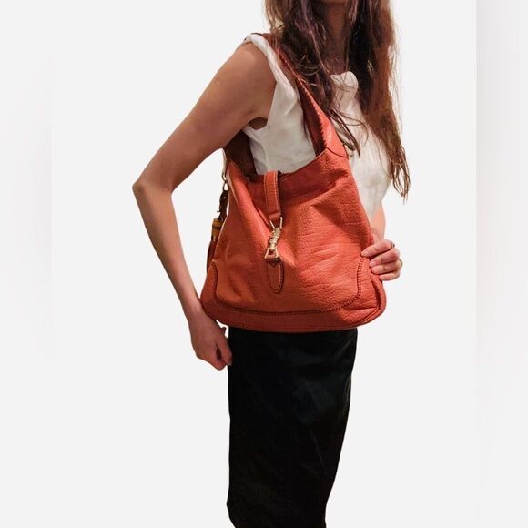 Gucci Tan Leather Bamboo New Jackie Bag With Piston Lock - Picture 14 of 15